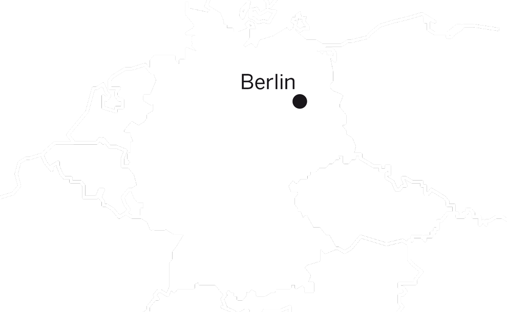 Landkarte von Deutschland mit der Hauptstadt Berlin (Quelle: Angela Richter)