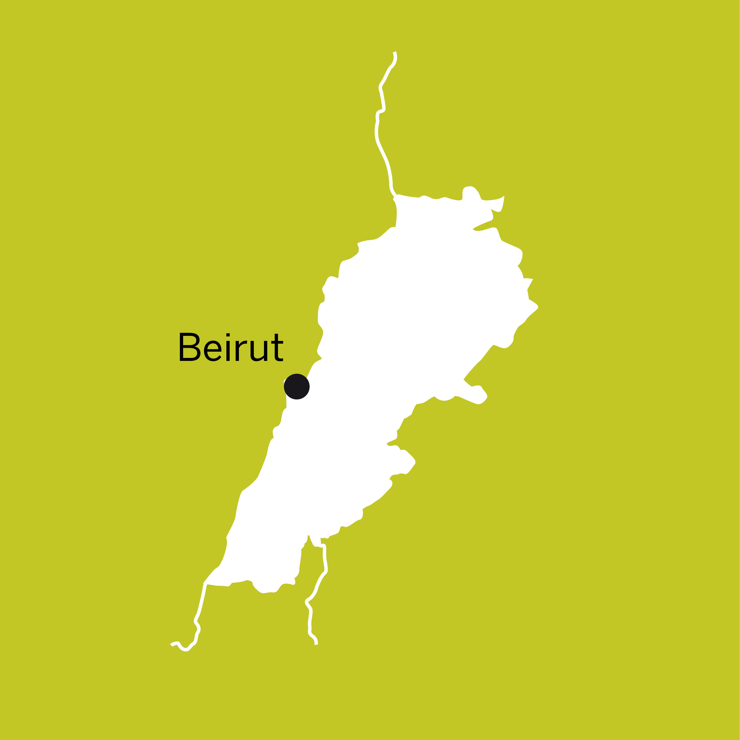 Landkarte Libanon (Quelle: Angela Richter)