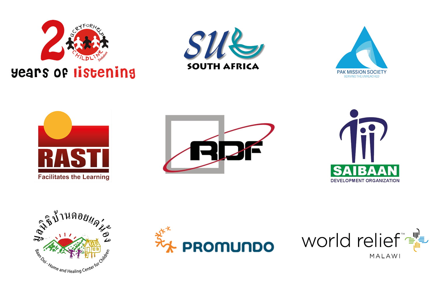 Collage mit Logos der Training & Consulting-Kunden (Quelle: Kunden, Kindernothilfe).