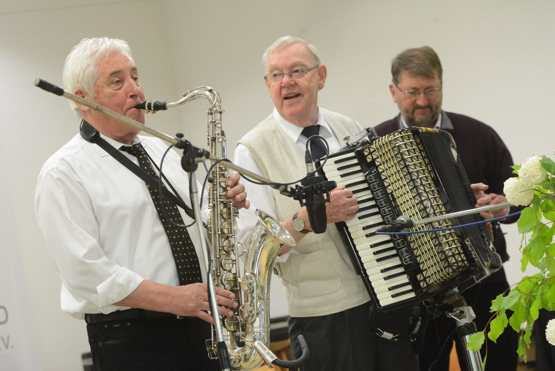 Drei Musiker der "Montis" bei einem Auftritt